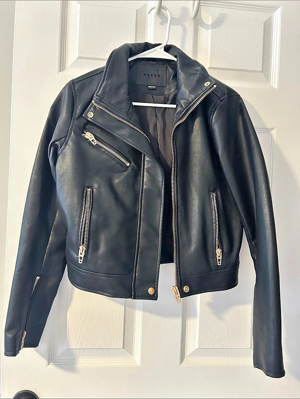 Blank NYC Black Moto Jacket Size Medium NWOT